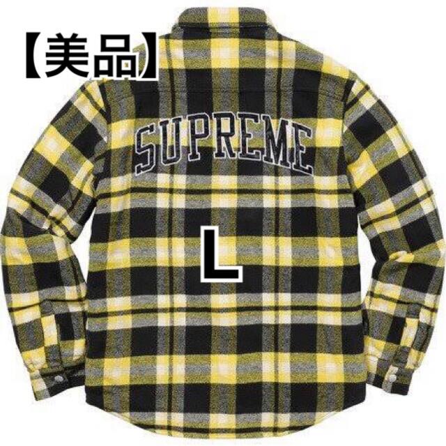 Supreme Quilted Arc Logo Flannel Shirt