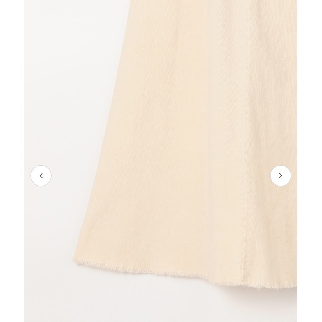 LOUNIE(ルーニィ)のコーディロイロングスカート　アイボリー レディースのスカート(ロングスカート)の商品写真