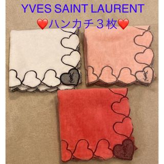 イヴサンローランボーテ(Yves Saint Laurent Beaute)のYVES SAINT LAURENT イヴ・サンローラン　ハートハンカチ(ハンカチ)