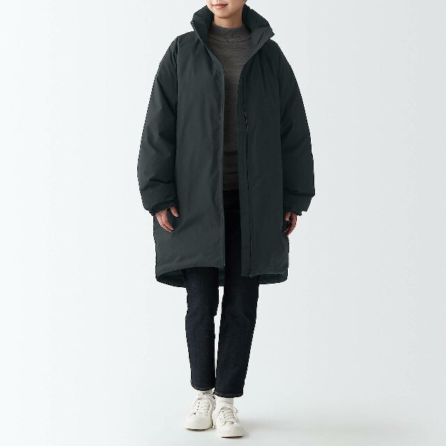 □新品□ 無印良品 水を弾くスタンドカラーダウンコ-ト/男女兼用