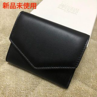 マルタンマルジェラ(Maison Martin Margiela)の【新品未使用】メゾンマルジェラ  三つ折り ミニ財布 BLACK(財布)