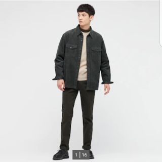 ユニクロ(UNIQLO)の【新品】ユニクロ コーデュロイオーバーサイズワークシャツ（長袖）(その他)