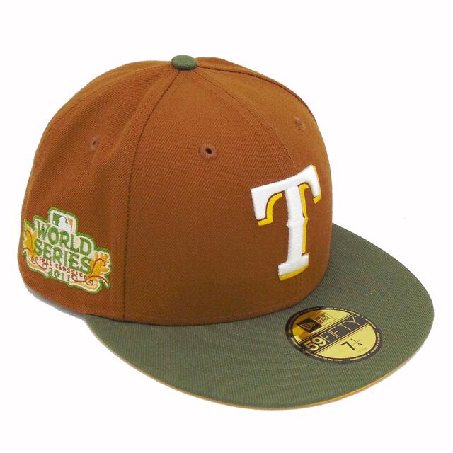 NEW ERA 59fifty ツバ裏イエロー　テキサス　レンジャーズ 1