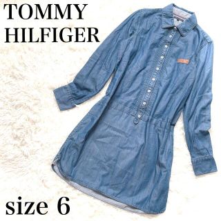 トミーヒルフィガー(TOMMY HILFIGER)の【TOMMY HILFIGER】デニム調薄手シャツワンピース　ミニワンピース(ミニワンピース)