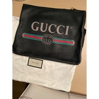 グッチ(Gucci)の訳あり超破格値　新品同様　グッチ　GUCCI ロゴ入りクラッチバッグ(セカンドバッグ/クラッチバッグ)