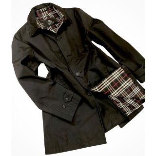 バーバリーブラックレーベル(BURBERRY BLACK LABEL)のバーバリーブラックレーベル ステンカラーコート ノバチェック メンズ M(ステンカラーコート)