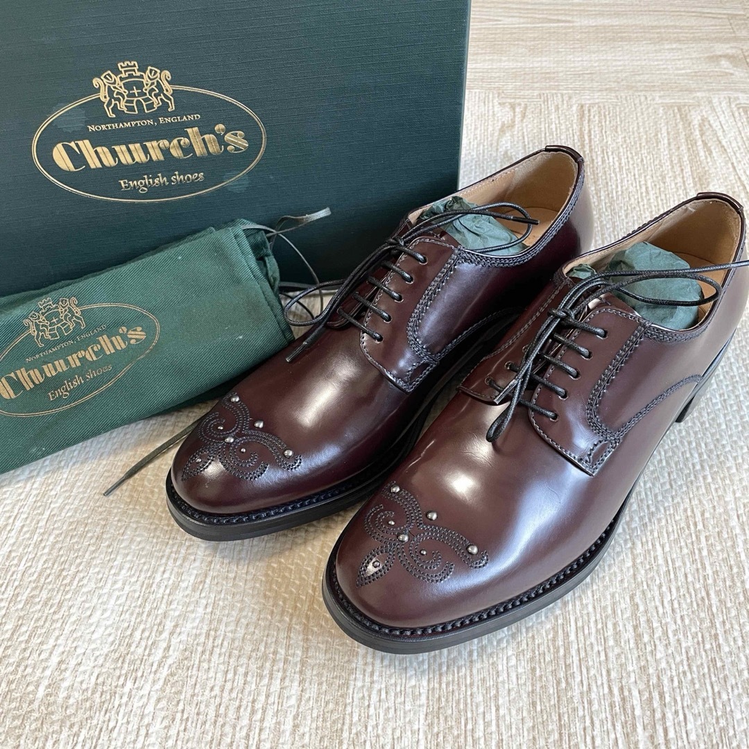 Church's - 新品同様 35H チャーチ ポリッシュドスタッズシューズ 革靴