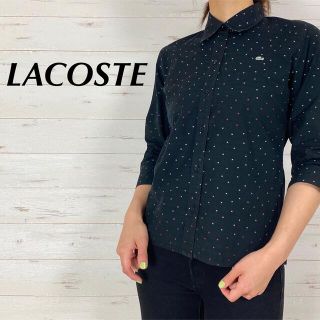 ラコステ(LACOSTE)のLACOSTE ラコステ ♡ 刺繍ロゴ 水玉 ドット柄 七分袖 シャツ ブラウス(シャツ/ブラウス(長袖/七分))