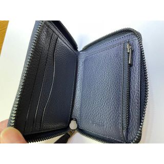 COACH - coach メンズ 二つ折り財布 レザー ブラックブルー ...