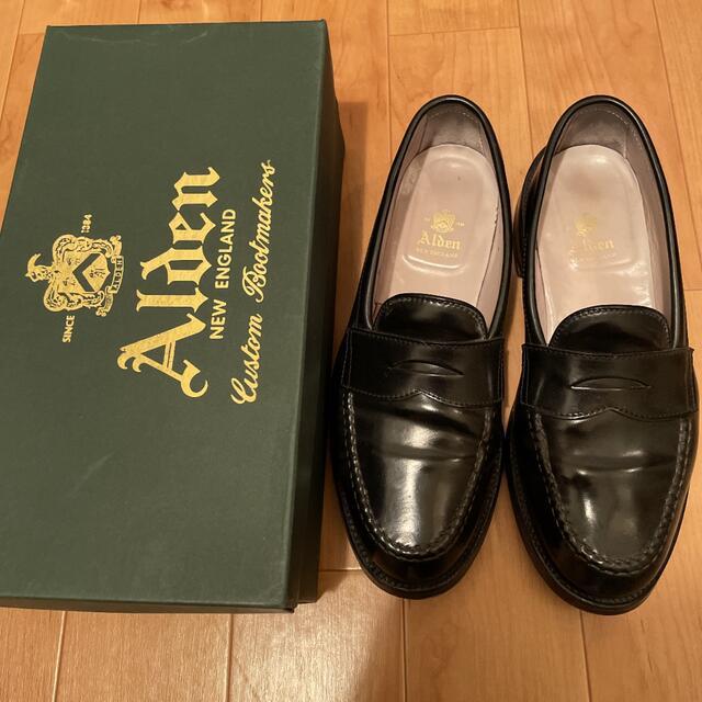 美品 ALDEN オールデン 987 7.5E ローファー ブラック