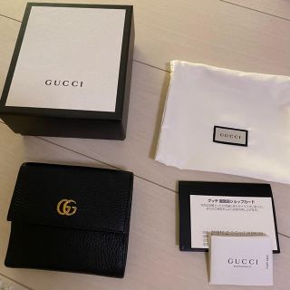 グッチ(Gucci)のGUCCI   GGマーモント　お財布　黒(財布)