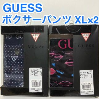 ゲス(GUESS)のゲスguess/ボクサーパンツ/ドット/ブランドロゴ/メンズ/ブラック/XL×2(ボクサーパンツ)