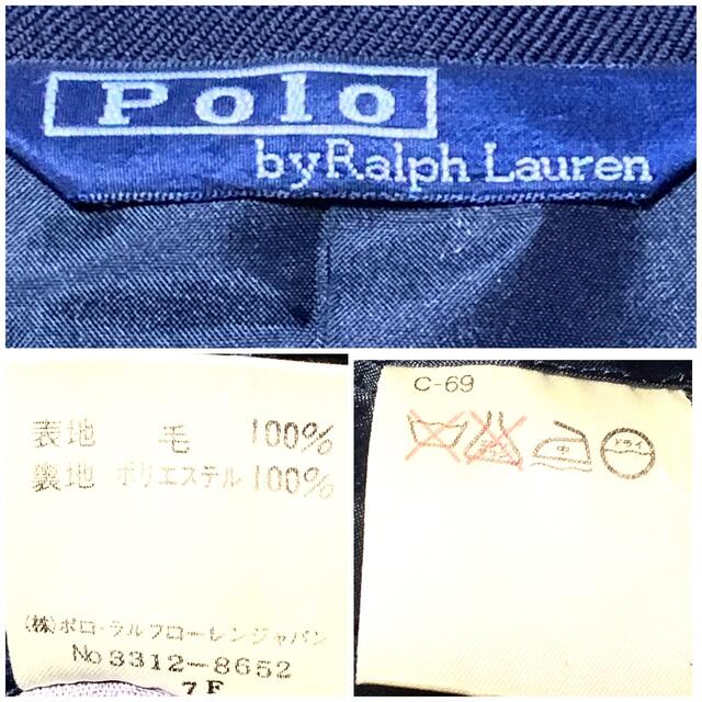 POLO RALPH LAUREN(ポロラルフローレン)のポロラルフローレン　金ボタンダブルテーラードジャケット　ネイビー　紺ブレ　S レディースのジャケット/アウター(テーラードジャケット)の商品写真