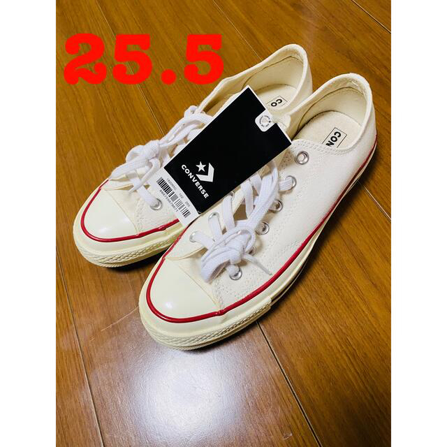 チャックテイラーCHUCK70 OXWHITE/GARNE/EGRET 25.5converse