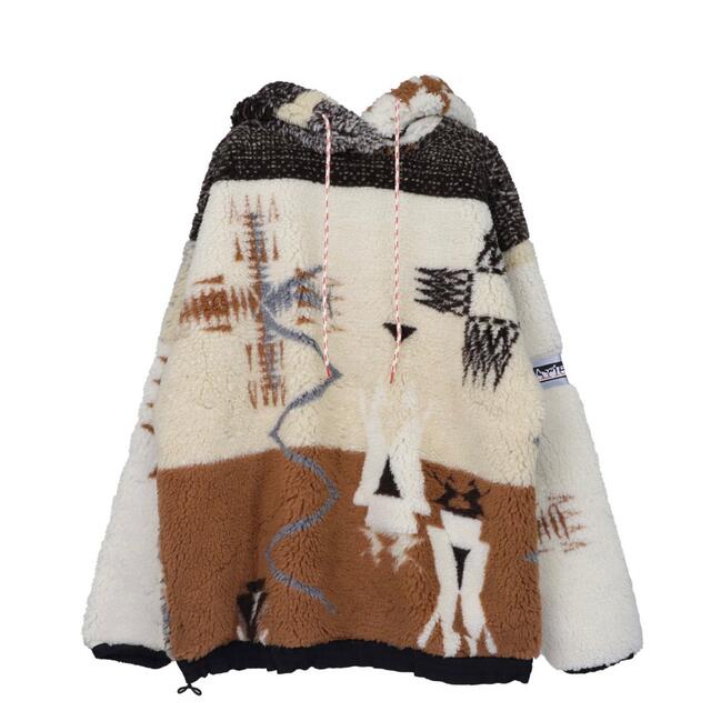 Abstract Oversized Fleece Hoodie