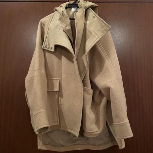 【当店限定販売】ジャケット/アウターemmi エミ emmi atelier オーバーウールスウィッチコート コート www