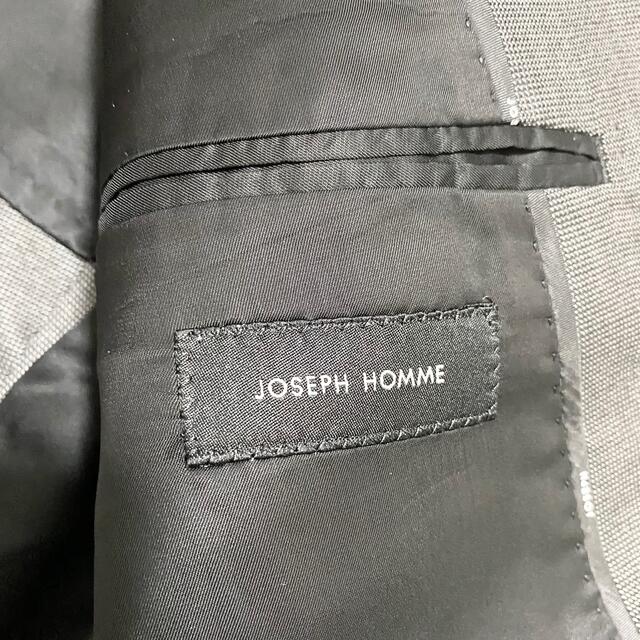 JOSEPH(ジョゼフ)の裏ブランドロゴライン シルク混 グレー ジョゼフオム セットアップ メンズのスーツ(セットアップ)の商品写真