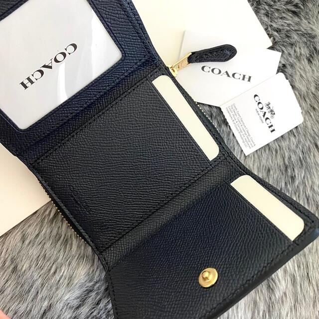 新品☆COACH(コーチ) メンズ ミッドナイトブルー レザー 折り財布