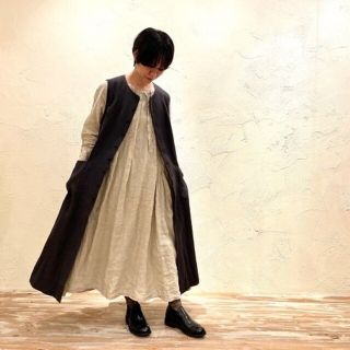 ネストローブ(nest Robe)のネストローブ♡リネンウールコットンツイルジレワンピース(ロングワンピース/マキシワンピース)