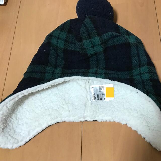 UNIQLO(ユニクロ)のキッズ・子供用ニット帽⭐︎緑色 キッズ/ベビー/マタニティのこども用ファッション小物(帽子)の商品写真