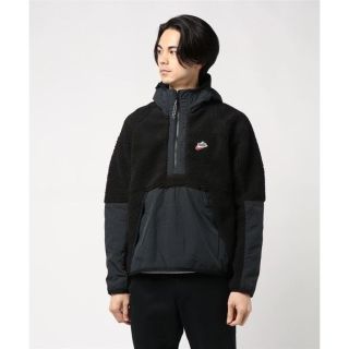 NIKE - ナイキ ハーフジップ プルオーバー ボアフリース パーカー