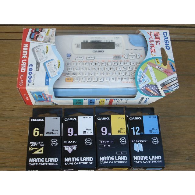 CASIO(カシオ)のもっさん様専用【新品/未開封】カシオネームランドブルーKL-P30+テープ✖４種 インテリア/住まい/日用品の文房具(テープ/マスキングテープ)の商品写真