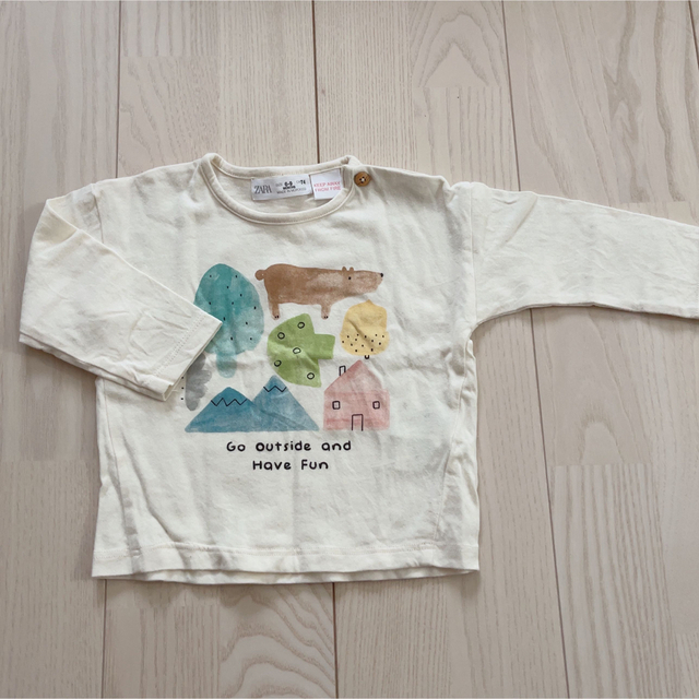 ZARA(ザラ)のZARA アニマルプリントTシャツ 74cm　セット キッズ/ベビー/マタニティのベビー服(~85cm)(Ｔシャツ)の商品写真