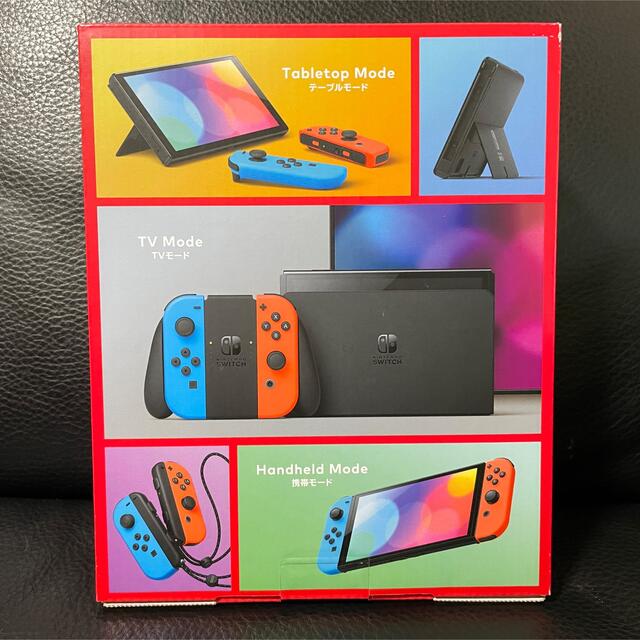 Nintendo Switch(ニンテンドースイッチ)の任天堂Nintendo Switch 有機ELモデルネオンブルー/ネオンレッド エンタメ/ホビーのゲームソフト/ゲーム機本体(家庭用ゲーム機本体)の商品写真