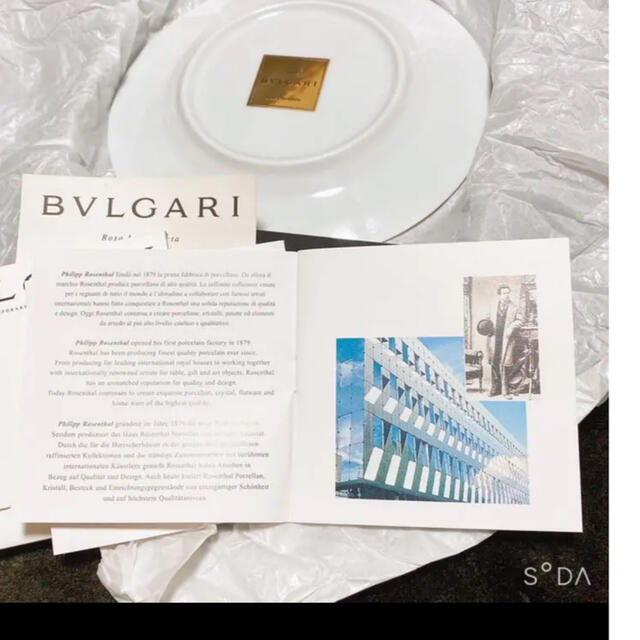 BVLGARI(ブルガリ)の【未使用】ブルガリ×ローゼンタール バラ柄 薔薇 絵皿 プレート インテリア/住まい/日用品のキッチン/食器(食器)の商品写真