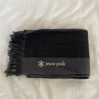 スノーピーク(Snow Peak)の【美品】スノーピーク　ウォーキングタオル　マフラー　ブラック(マフラー/ショール)