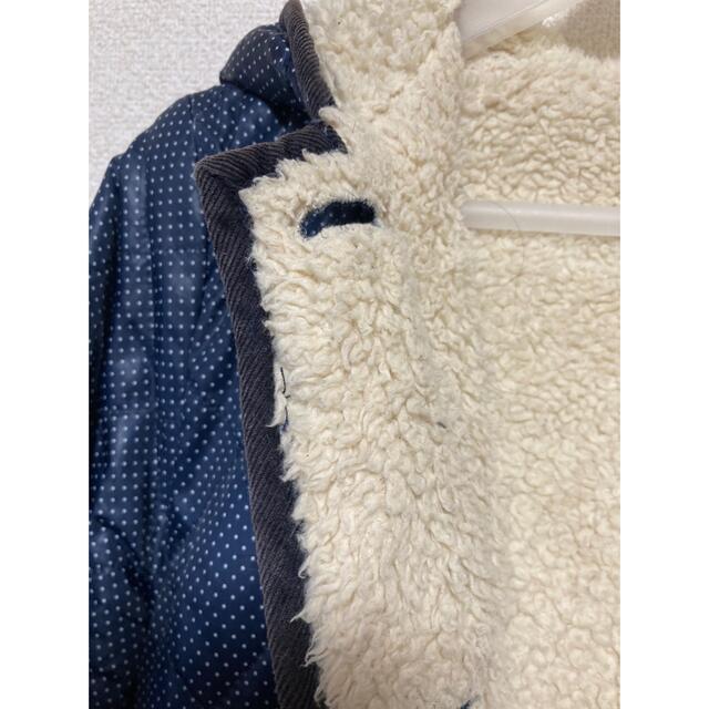 キルティングジャケット ドット　紺　ネイビー　ダウン　フード　中綿　レディース レディースのジャケット/アウター(その他)の商品写真