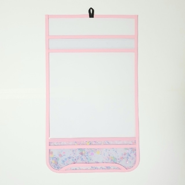 Lサイズ パステルハート スパンコール ランドセルカバー ピンク ハンドメイドのキッズ/ベビー(外出用品)の商品写真