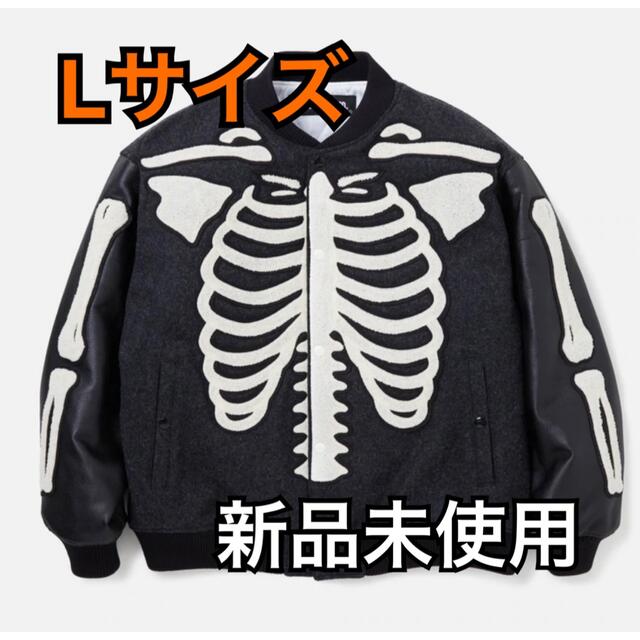 NEIGHBORHOOD VIRSITY JACKET BONE BLACK