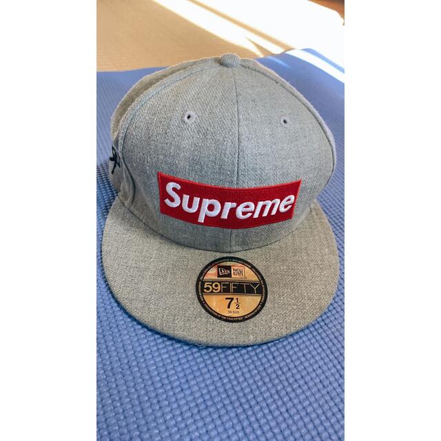 supreme グレー　キャップ