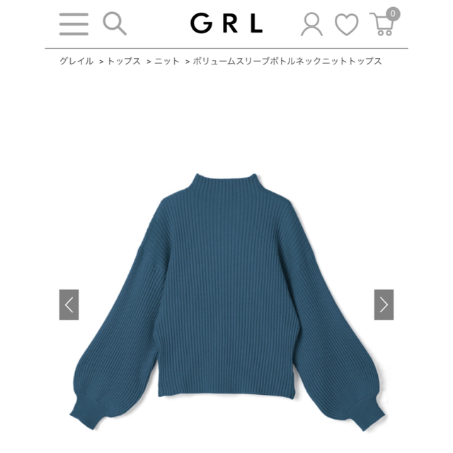 GRL(グレイル)のGRL  ボリュームスリーブボトルネックニットトップス[k8217v] レディースのトップス(ニット/セーター)の商品写真