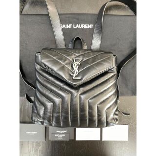 サンローラン(Saint Laurent)のサンローラン　ルル　バックパックキルティングリュック ブラックレザー(リュック/バックパック)