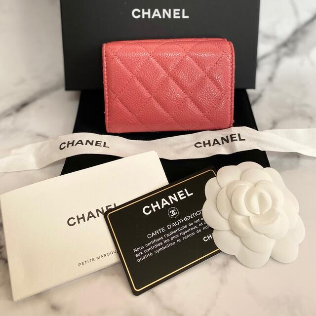 【美品☆】25番CHANEL ミニウォレットキャビアスキン / ピンク 2