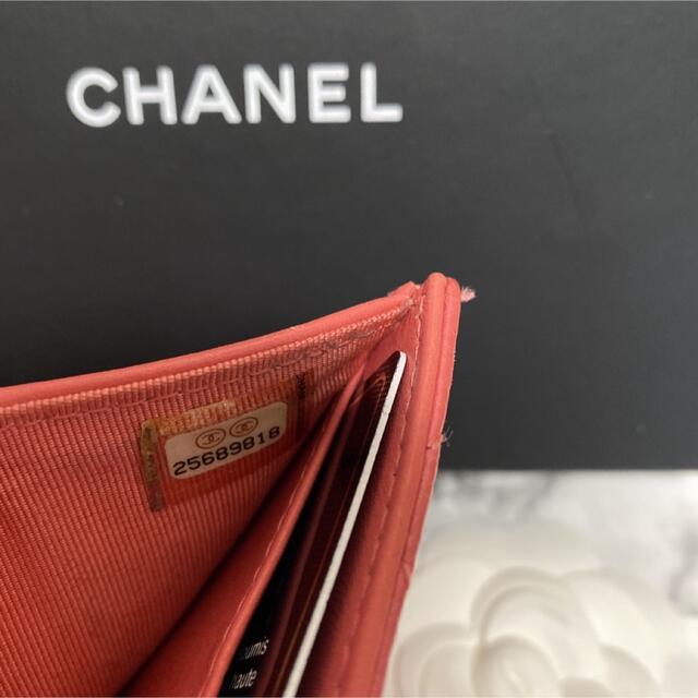 【美品☆】25番CHANEL ミニウォレットキャビアスキン / ピンク 6