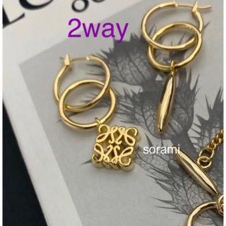 新品✩.*˚ アナグラム　2way ピアス(ピアス)