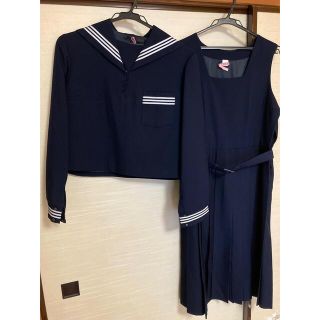 セーラー服　本物　2点セット　160【値下げ】(セット/コーデ)