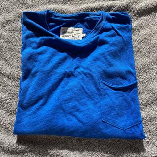 アズールバイマウジー(AZUL by moussy)のAZUL T-シャツ　ブルー　無地(Tシャツ/カットソー(半袖/袖なし))