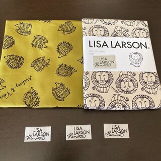 リサラーソン(Lisa Larson)のLiSALARSON生地2種類とタグ4枚セット(生地/糸)