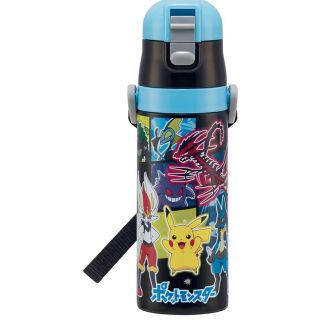 『新品』 ポケモン　ロック付きワンプッシュダイレクトステンレスボトル　470ml(キャラクターグッズ)