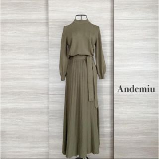 アンデミュウ(Andemiu)のアンデミュウ　ハイネック上品ワンピース(ロングワンピース/マキシワンピース)