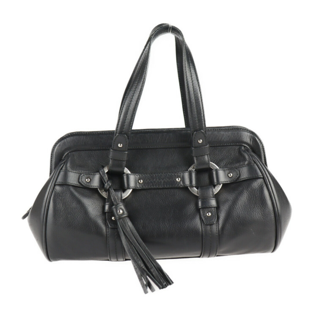 Bally - BALLY バリー ハンドバッグ レザー ブラック シルバー金具