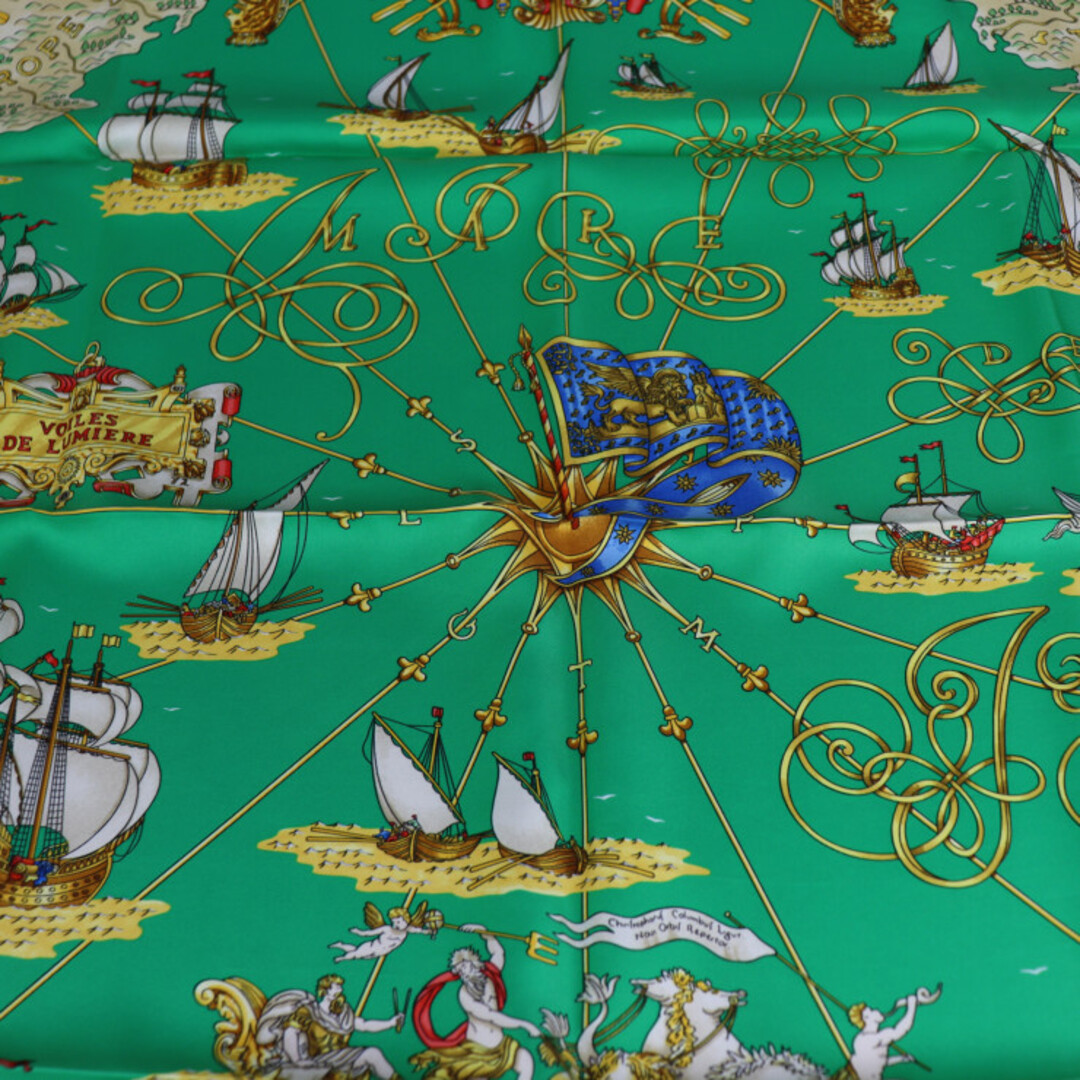 HERMES エルメス　レア美品　ストール　光の帆船　シルク アンゴラ　ストール