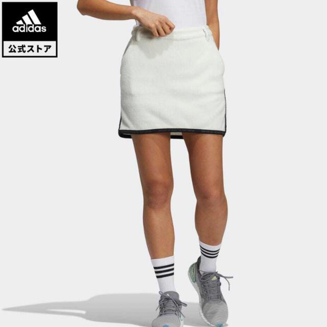 adidas(アディダス)の2021AWアディダス　ゴルフ　フリーススカート　ホワイトM スポーツ/アウトドアのゴルフ(ウエア)の商品写真