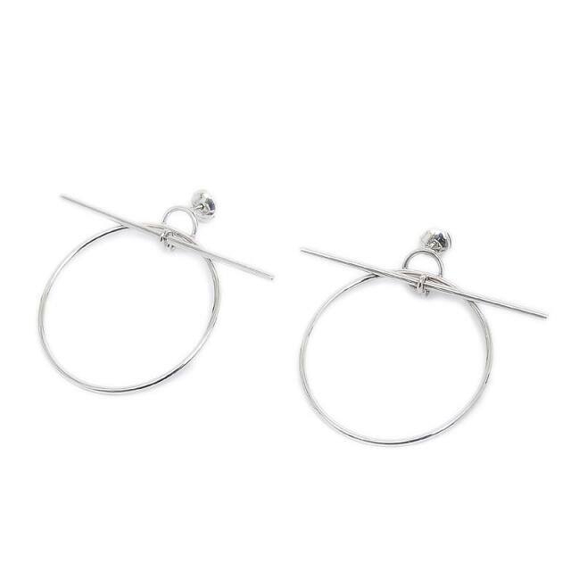 正規品レシート付 エルメス ループ ピアス シルバー | www.jarussi.com.br
