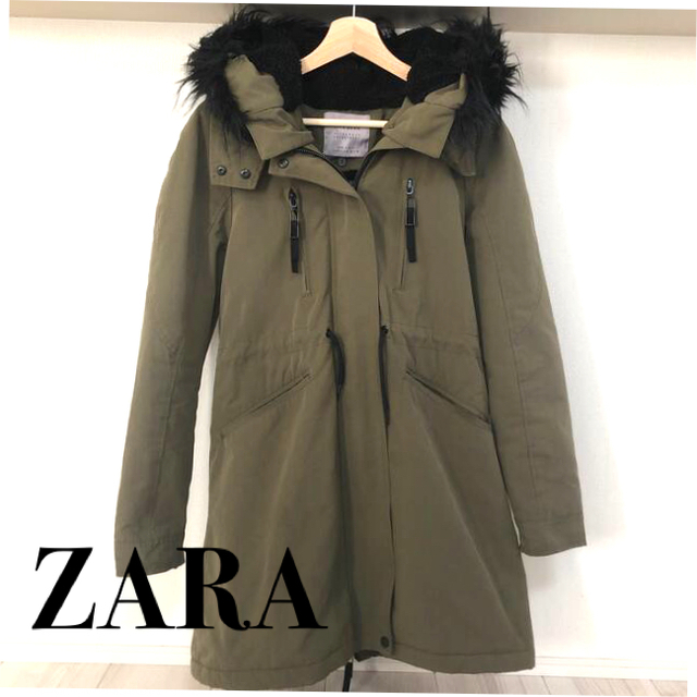 ZARA - 【ZARA BASIC 人気 モッズコート カーキ】の通販 by リリカ ...