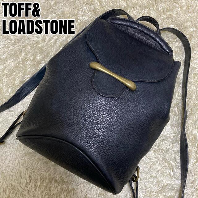 TOFF＆LOADSTONE(トフアンドロードストーン)の良品✨トフ&ロードストーン リュック バックパック 金具 レザー  ブラック レディースのバッグ(リュック/バックパック)の商品写真